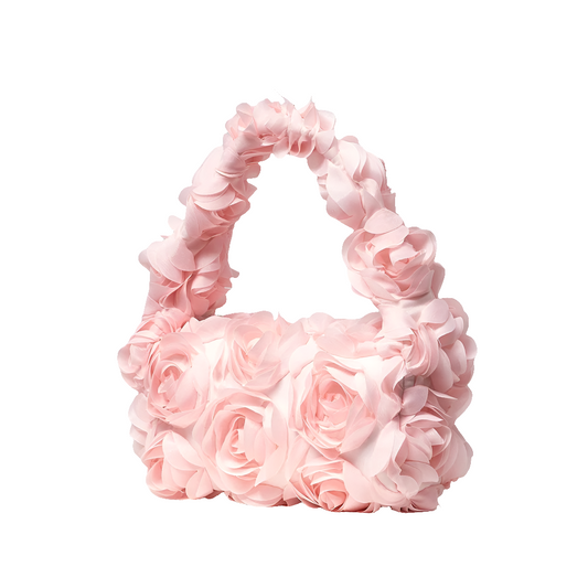 Bolso elegante de mano con flores