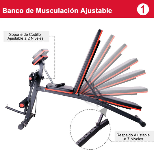 Banco ajustable y plegable Zonxpres